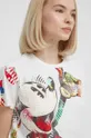 Desigual t-shirt bawełniany x Disney MICKEY LACROIX 100 % Bawełna, Wskazówki pielęgnacyjne:  prać w pralce w temperaturze 30 stopni, nie suszyć w suszarce bębnowej, nie wybielać, prasować w niskiej temperaturze, Nie czyścić chemicznie