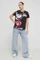 Desigual pamut póló x Disney 24SWTKAR fekete SS24