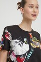 Desigual pamut póló x Disney fekete 24SWTKAR
