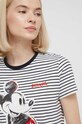 Desigual t-shirt x Disney MICKEY PATCH biały 24SWTK77