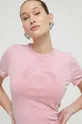różowy Desigual t-shirt D COR