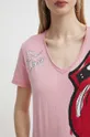 Bombažna kratka majica Desigual ROLLING Ženski