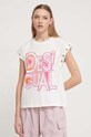 Desigual tricou din bumbac alb 24SWTK55