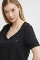 Хлопковая футболка Desigual чёрный 24SWTK82