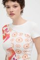 Desigual t-shirt ORAN beżowy 24SWTK96