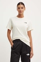 Odzież The North Face t-shirt bawełniany W S/S Relaxed Redbox Tee NF0A87NKQLI1 beżowy