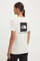 The North Face t-shirt bawełniany W S/S Relaxed Redbox Tee beżowy NF0A87NKQLI1