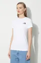 white The North Face cotton t-shirt W S/S Redbox Slim Tee