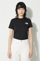 The North Face cotton t-shirt W S/S Redbox Slim Tee black NF0A87NMJK31