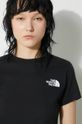Βαμβακερό μπλουζάκι The North Face W S/S Redbox Slim Tee NF0A87NMJK31 μαύρο