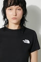 The North Face t-shirt in cotone W S/S Redbox Slim Tee NF0A87NMJK31 nero