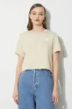 beige The North Face t-shirt W Cropped Simple Dome Tee Donna