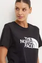 чёрный Хлопковая футболка The North Face W S/S Relaxed Easy Tee
