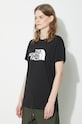Памучна тениска The North Face W S/S Relaxed Easy Tee черен NF0A87N9JK31