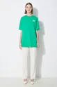 The North Face tricou din bumbac W S/S Essential Oversize Tee verde