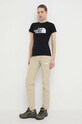 Βαμβακερό μπλουζάκι The North Face NF0A87N6JK31 μαύρο SS24