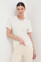 The North Face t-shirt bawełniany beżowy NF0A87DJQLI1