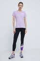 The North Face t-shirt sportowy Lightning Alpine NF0A87HVQZI1 fioletowy SS24