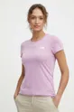 The North Face t-shirt sportowy fioletowy