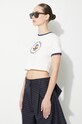 adidas Originals t-shirt GFX Baby Tee beżowy JG8058