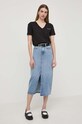 Хлопковая футболка Karl Lagerfeld 24UW1736 чёрный SS24