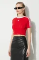 crvena Majica kratkih rukava adidas Originals 3 Stripes Baby Tee
