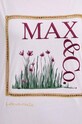 MAX&Co. t-shirt bawełniany x FATMA MOSTAFA 2416941018200 fioletowy