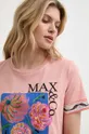 розовый Хлопковая футболка MAX&Co.