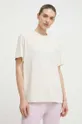 beżowy New Balance t-shirt bawełniany WT41501LIN Damski