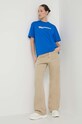 Karl Lagerfeld Jeans t-shirt bawełniany 241J1714 niebieski SS24