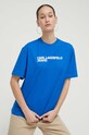 Karl Lagerfeld Jeans t-shirt bawełniany niebieski 241J1714