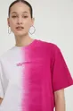 розовый Хлопковая футболка Karl Lagerfeld Jeans