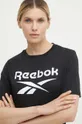 čierna Bavlnené tričko Reebok Identity