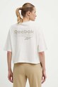 Бавовняна футболка Reebok бежевий 100075401