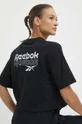 čierna Bavlnené tričko Reebok