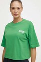 Памучна тениска Reebok зелен 100075957