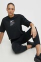 Bavlnené tričko Reebok 100075396 čierna SS24