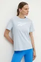 блакитний Бавовняна футболка Reebok Жіночий