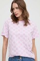 Karl Lagerfeld tricou din bumbac 241W1700 roz SS24