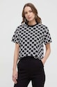 Karl Lagerfeld t-shirt bawełniany czarny 241W1700