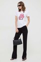 Bavlněné tričko Karl Lagerfeld 241W1704 bílá SS24