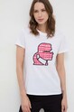 Karl Lagerfeld tricou din bumbac alb 241W1704