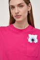 Bavlněné tričko Karl Lagerfeld x Darcel Disappoints růžová 241W1761