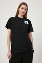Бавовняна футболка Karl Lagerfeld x Darcel Disappoints чорний 241W1761