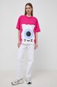 Хлопковая футболка Karl Lagerfeld x Darcel Disappoints 241W1762 розовый SS24