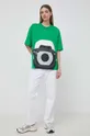 Karl Lagerfeld pamut póló x Darcel Disappoints zöld
