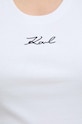 Karl Lagerfeld top bawełniany biały 241W1712