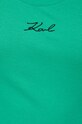 Karl Lagerfeld top bawełniany 241W1712 turkusowy