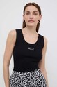 Bavlněný top Karl Lagerfeld černá 241W1712