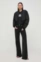 Karl Lagerfeld pamut póló 241W1714 fekete SS24